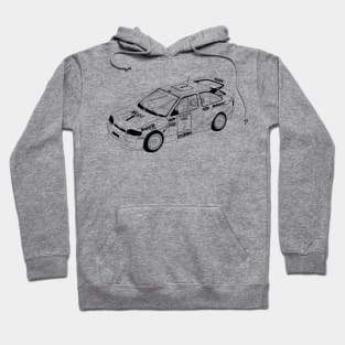 Ford Escort Black Outline Hoodie